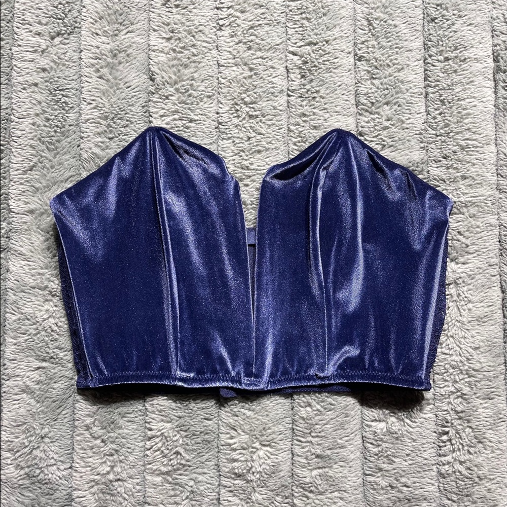 Blue velvet Victoria’s Secret top